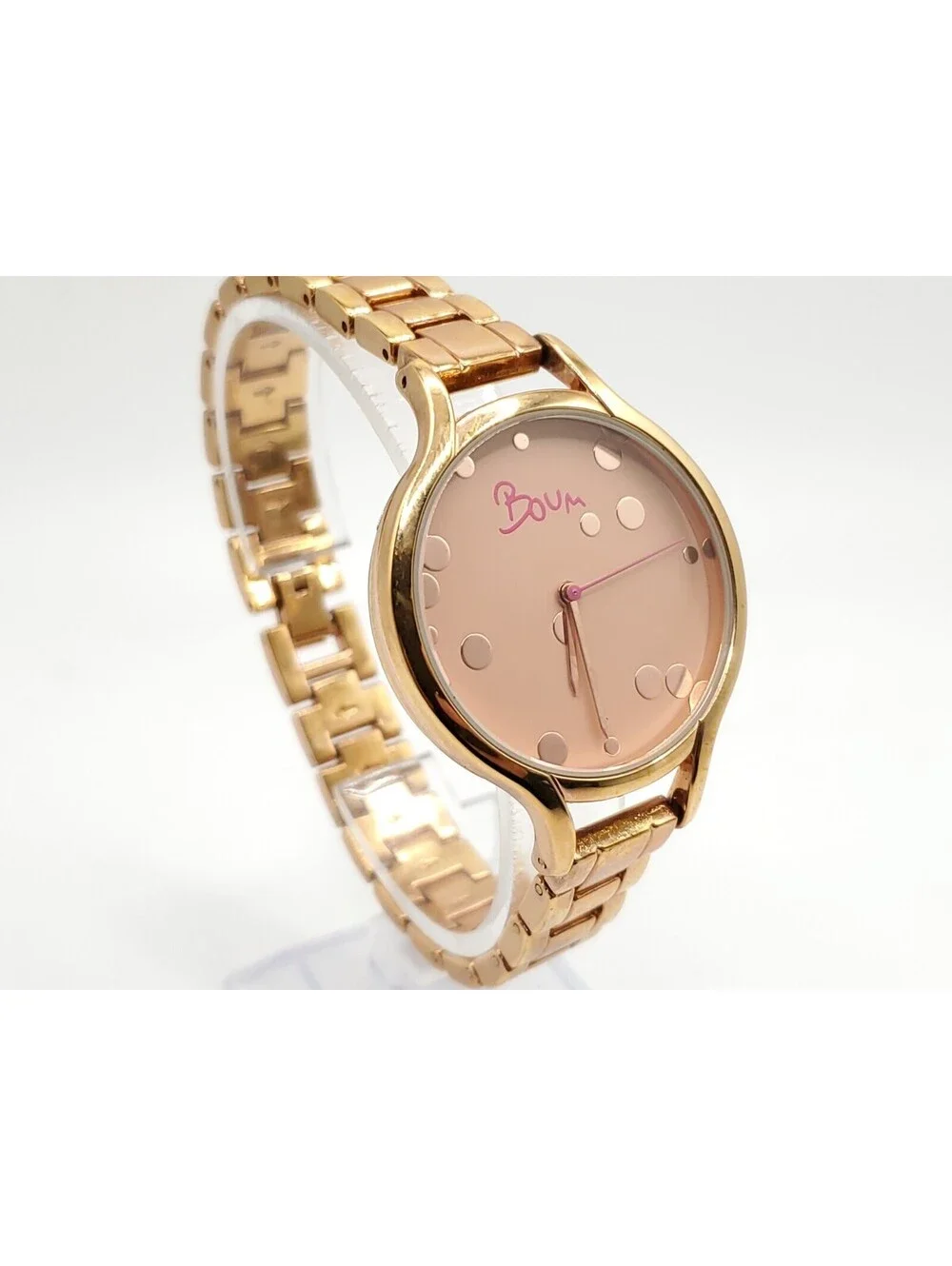 Boum Quartz Watch Womens Rose Gold Tone Round 35mm Dial